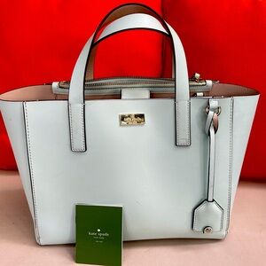 Light teal Kate Spade bag in great condition.